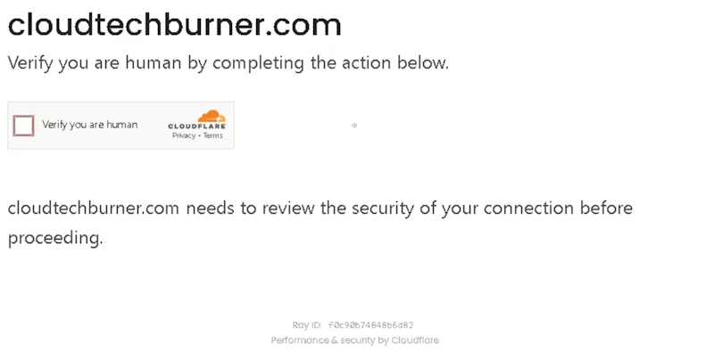 Fake Cloudflare turnstile